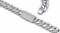 Pulsera Clásica Unisex con Diamante Natural de Corte Brillante Redondo, Chapada en Oro de 18K para Compromiso y Boda - Múltiples Opciones de Metal