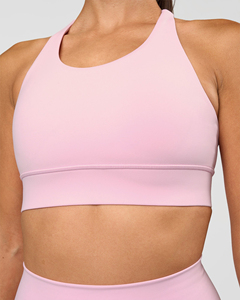 Soutien-gorge de sport à col montant, couleur unie, haut de yoga et de fitness, débardeur court athlétique pour femme - Product Image 5