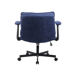 Sedia da Ufficio con Gambe Incrociate e Ruote, Sedia da Scrivania Imbottita con Braccioli Ribaltabili e Seduta Larga per Uso Domestico - Product Image 5