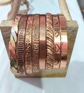 2026 Stock Bracelet New Design Magnetic Solid <b>Copper</b> Cuff Bracelet Triple Twisted Rope Knot Arthritis <b>Copper</b> Bracelet Magnetic - Product Image 2