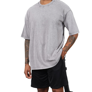 เสื้อยืดผู้ชายทรงโอเวอร์ไซส์ สไตล์คลาสสิก สตรีทแวร์ แฟชั่นลำลอง ผ้าฝ้าย 100% ลวดลายฟอกสีฟ้า ผ้าวอร์สเตด สีน้ำเงิน แฟชั่นฤดูร้อน - Product Image 6