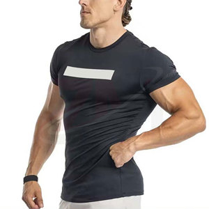 เสื้อยืดคอมเพรสชั่นผู้ชายแบบ OEM สำหรับออกกำลังกาย แห้งเร็ว เหมาะสำหรับการฝึกซ้อมในยิมและกิจกรรมฟิตเนส - Product Image 1