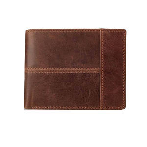 <b>Vintage</b> Casual Leather Wallet With Zipper Closure Printed Logo Pattern Fashionable Slim <b>Mini</b> Purse Travel Front Pocket Design - Product Image 2