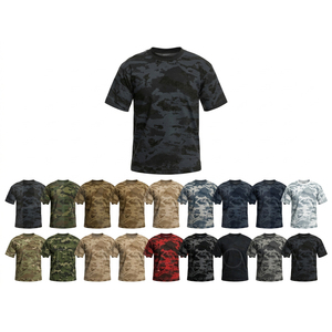 Oversized Camo Printed Pattern OEM ODM High Quality Custom Logo Design <b>T</b> <b>Shirts</b> Outdoor Drop Shoulder Comfortable Summer <b>Shirts</b> - Product Image 1