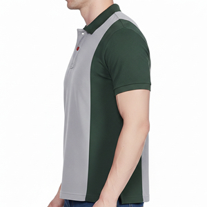 Camiseta de Golf de Punto con Paneles de Color Sólido 100% Poliéster, Precio al por Mayor, Logotipo Bordado Personalizado, Transpirable - Product Image 2