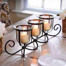 Portavelas de metal negro minimalista para bodas, eventos festivos, soporte de hierro para velas hecho a mano de lujo para decoración del hogar, para mesa. - Product Image 2