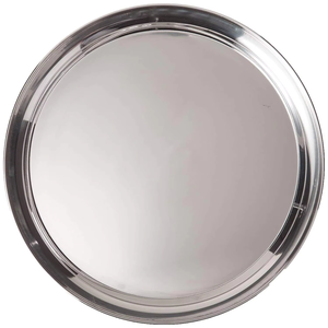Elegante plato base redondo color plata con borde sencillo para decoración de mesa de boda - Product Image 5