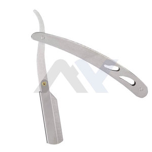 Rasoir droit professionnel pour barbier, rasoir de sécurité 100 % acier inoxydable, rasoir droit classique pour barbier pour un rasage précis - Product Image 3