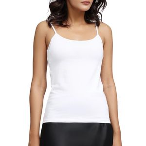 Débardeur Camisole Femme Personnalisé en Gros, Bretelles Fines, Coupe Ajustée, Coton Satiné Extensible 180g, Décontracté, Sport, Devant Uni - Product Image 5