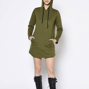 Vestido con Capucha para Mujer, Diseño Nuevo de Primavera Otoño, Color Sólido, Vestido Informal para Mujer, Mini Vestido de Manga Larga para Mujer - Product Image 5