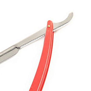 Rasoirs droits de barbier de style turc en acier inoxydable avec manche en plastique, rasoirs pliants pour le rasage avec étiquette privée - Product Image 5