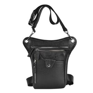 <b>Top</b> Quality Fully Custom Unisex Leather Waist Bag Brown Zipper Closure Casual Daily Use Fanny Packs OEM Service - Product Image 2