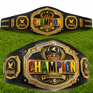 Cinturón de Campeonato BURAQ, Hebilla de Aleación Metálica, Estilo Formal, Diseño de Logotipo Personalizado en Color - Product Image 5