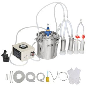 Mungitrice Elettrica Portatile Automatica a Pulsazione Sottovuoto 6L con Secchio in Acciaio Inox 304, Motore per Mungitura Capre per Alimenti e Agricoltura - Product Image 1