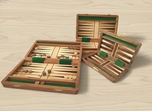 Premium Luxury Wooden Backgammon Board Game <b>Set</b> Handcrafted Folding Wooden Case with Checkers and <b>Dice</b> Traditional Classic Table - Product Image 5