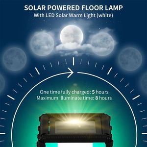 Black Waterproof Outdoor LED Path Lights Auto On/Off Floor Lamp for Garden & Home Use - Product Image 5