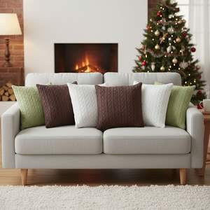 Ensemble de housses de coussin en tricot torsadé SOGA 45 cm, 6 pièces, luxe pur, décoratives et élégantes - Product Image 6