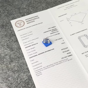 Diamant de laboratoire cultivé en vrac, taille émeraude, 5,05 carats, couleur F, pureté SI1, certifié IGI, HPHT CVD, pour la joaillerie - Product Image 3