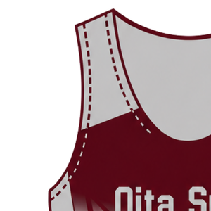 Maroon and White Rowing Champ Suit <b>Mens</b> Sleeveless Competition Uniform Performance Racing Singlet Custom Wholesale Team Sports - Product Image 4