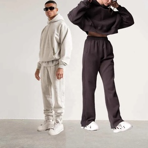 ชุดเสื้อฮู้ดดี้และกางเกงจ็อกเกอร์สำหรับออกกำลังกาย น้ำหนักเบา ระบายเหงื่อได้ดี ผลิตจากผ้าฝ้าย 100% รับผลิตตามสั่งขายส่ง สำหรับผู้ใหญ่ทุกเพศ - Product Image 3