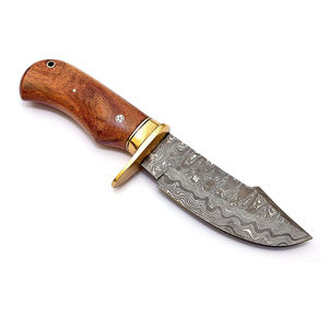Cuchillo de Caza de Acero de Damasco de Primera Calidad, el Mejor Diseño con Mango de Madera Personalizable, Soporte OEM - Product Image 5