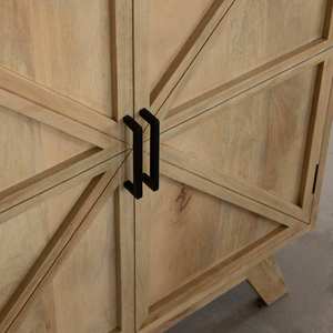 Vandana Maxima Hexa mango wood <b>display</b> <b>case</b> - Product Image 5