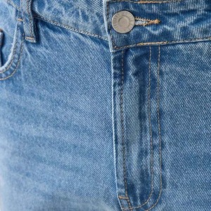 <b>High</b> Quality Custom Logo Denim <b>Jeans</b> Pants <b>for</b> <b>Men</b> Distressed Wash Straight Style Mid <b>Waist</b> <b>High</b> Street Oem Manufacturer - Product Image 5