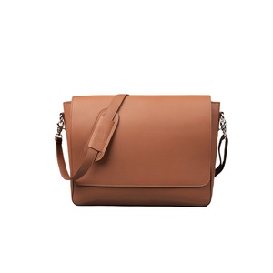 Full Grain Naturally Milled Cowhide Leather Carismatico Brown Messenger Bag with <b>Laptop</b> Phone Pockets Card <b>Holder</b> Pen <b>Holder</b> - Product Image 1