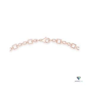 Collier en or rose 23,22 TCW avec diamants de laboratoire taille princesse, poire et marquise, en or massif 14 carats - Product Image 3
