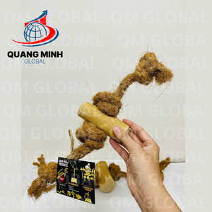 Juguete Ecológico Moderno de Madera para Perros, Pelota de Cuerda Resistente para Limpiar los Dientes, Entrenamiento de Tracción y Juego Interactivo - Product Image 5