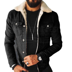 Blouson universitaire slim pour homme de haute qualité, personnalisable, style laine, en polaire, col montant, fermeture éclair et boutons, avec lettres, hiver, OEM - Product Image 1