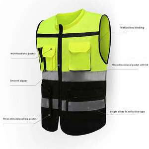 Gilet de sécurité routière réfléchissant respirant de qualité supérieure, sur mesure, grande taille, pour patrouille routière, travail de nuit, vêtements de travail de sécurité - Product Image 5