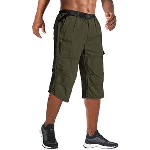 Pantalones CARGO DE 3 cuartos Ropa para correr 6 bolsillos Pantalones con cremallera Venta caliente Personalizar marca Precio barato MOQ bajo Cómodo de moda - Product Image 3