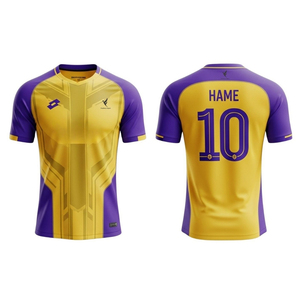 Camiseta de Fútbol Americano Personalizada al por Mayor, 100% Poliéster, Transpirable, Elástica, Sublimada, Camiseta de Fútbol Personalizada - Product Image 1