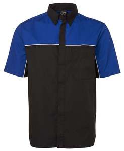 Summer Breathable Knitted 160g Polyester/Cotton Satin Solid Casual Anti-Wrinkle Single Button Turn-<b>down</b> Collar Full Men's Shirt - Product Image 1