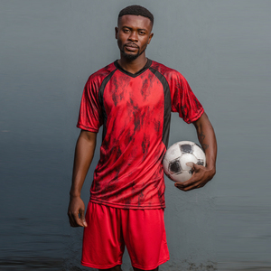 High Quality Football Playing Shirts Men Short Sleeve Sports Sublimation Jersey Tops 100% Polyester Sublimation Football Jersey - Product Image 1