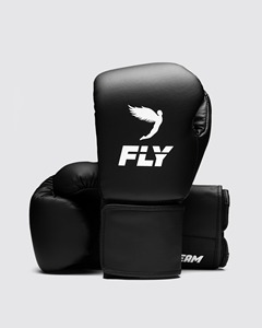 Custom Black Fly Boxing Gloves Adjustable <b>Strap</b> Genuine Leather Professional Training & Sparring Gear Muay Thai - Product Image 6