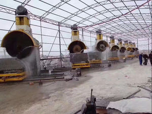 מכונת חיתוך אבן רב להבית דו-צדדית, בעלת עמודים אלכסוניים, לתעשייה, לחיתוך בלוקים של גרניט ושיש - Product Image 3