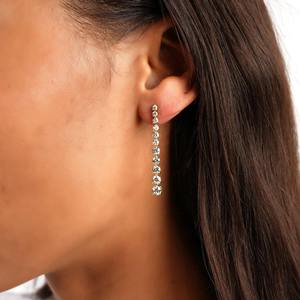 Pendientes de Diamantes Cultivados en Laboratorio de 2.1ct y Oro de 14K, Certificados por IGI, Joyería Fina, Regalo de Aniversario de Bodas o Cumpleaños - Product Image 4