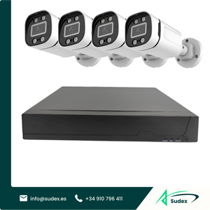 Sudex 34C 4CH PoE CCTV <b>Camera</b> Kit 4MP Full HD Night Vision IP67 Waterproof NVR Home Outdoor <b>Security</b> Use Home - Product Image 1