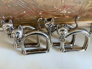 Cute <b>Cat</b> Shape Silver Finished Napkin <b>Ring</b> Ideal For Dining Table Decor And Stylish Table Setting Presentation From India - Product Image 2