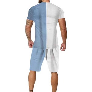 Ensemble court très demandé, manches courtes, dernière arrivée, été, ensemble court pour homme, t-shirt à manches courtes et shorts, 2 pièces, été - Product Image 6