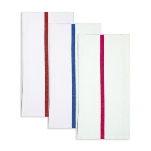 Serviettes de cuisine de Noël 2026 au design rayé moderne avec taille et logo personnalisés à prix abordable. - Product Image 6