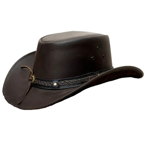 Sombreros de Vaquero de Cuero Unisex de Alta Calidad, Sombrero Fedora de Fieltro con Ala Ancha Clásica y Pliegue Frontal para Viajes y Deportes - Product Image 6