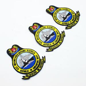 Custom heart embroidered patch iron on sew on logo <b>badge</b> for clothing apparel hats bags jackets hoodies uniforms woven design - Product Image 5