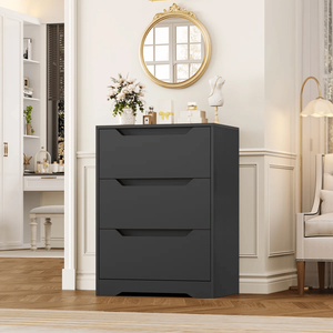 <b>3</b> <b>Drawers</b> Dresser, 23.6FT FT W Nightstand <b>Chest</b> <b>of</b> <b>Drawer</b> with Cutout Handles for Bedroom Living Room - Product Image 1