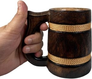 TIMELESS CRAFT Nouvelle tasse à secouer en bois de style chinois Couleurs personnalisables Logo Tasse élégante en bois de camphre - Le meilleur cadeau pour le café - Product Image 1