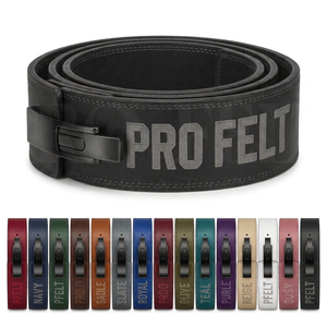 Cinturón de Levantamiento de Pesas de Cuero Genuino de 13 mm con Costuras Reforzadas, Cinturón de Soporte Lumbar para Entrenamiento de Powerlifting, Color Negro - Product Image 1