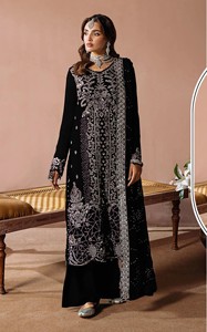 สูทกึ่งเย็บกำมะหยี่พร้อมงานเย็บปักถักร้อยสำหรับคอลเลคชั่นสูทอินเดียและปากีสถาน - Product Image 3