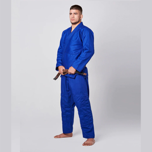 Kimono de karaté bleu 100% coton, coupe classique, respirant, durable, séchage rapide, JUJITSU SPORTS WA-0019 320g, adulte unisexe, arts martiaux - Product Image 6